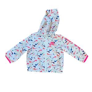 Nike Rainbow Swoosh Toddler Hooded Windbreaker / Raincoat 12m